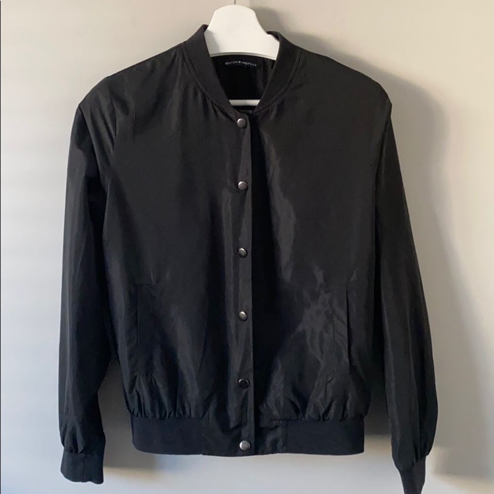 Brandy Melville Black Zip-Up Jacket